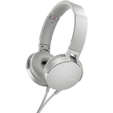 Sony Extrabass Wired Headph w/ Remote Mic (White)